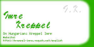 imre kreppel business card